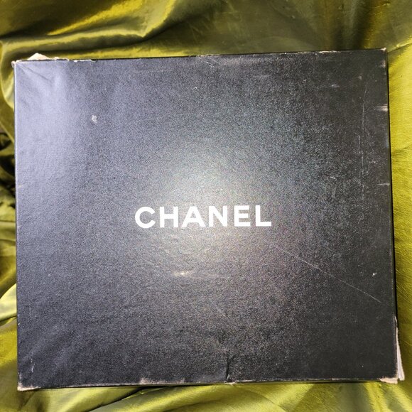 CHANEL Metallic Silver Lace Up Peep-Toe Booties Boots Size 36 SPRING 2008 RTW - Picture 13 of 14